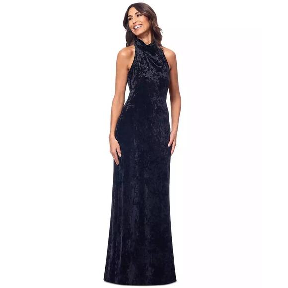 Betsy & Adam Dresses & Skirts - Betsy & Adam Velvet Formal Evening Gown Womens Size 6 Black Wedding Party Dress